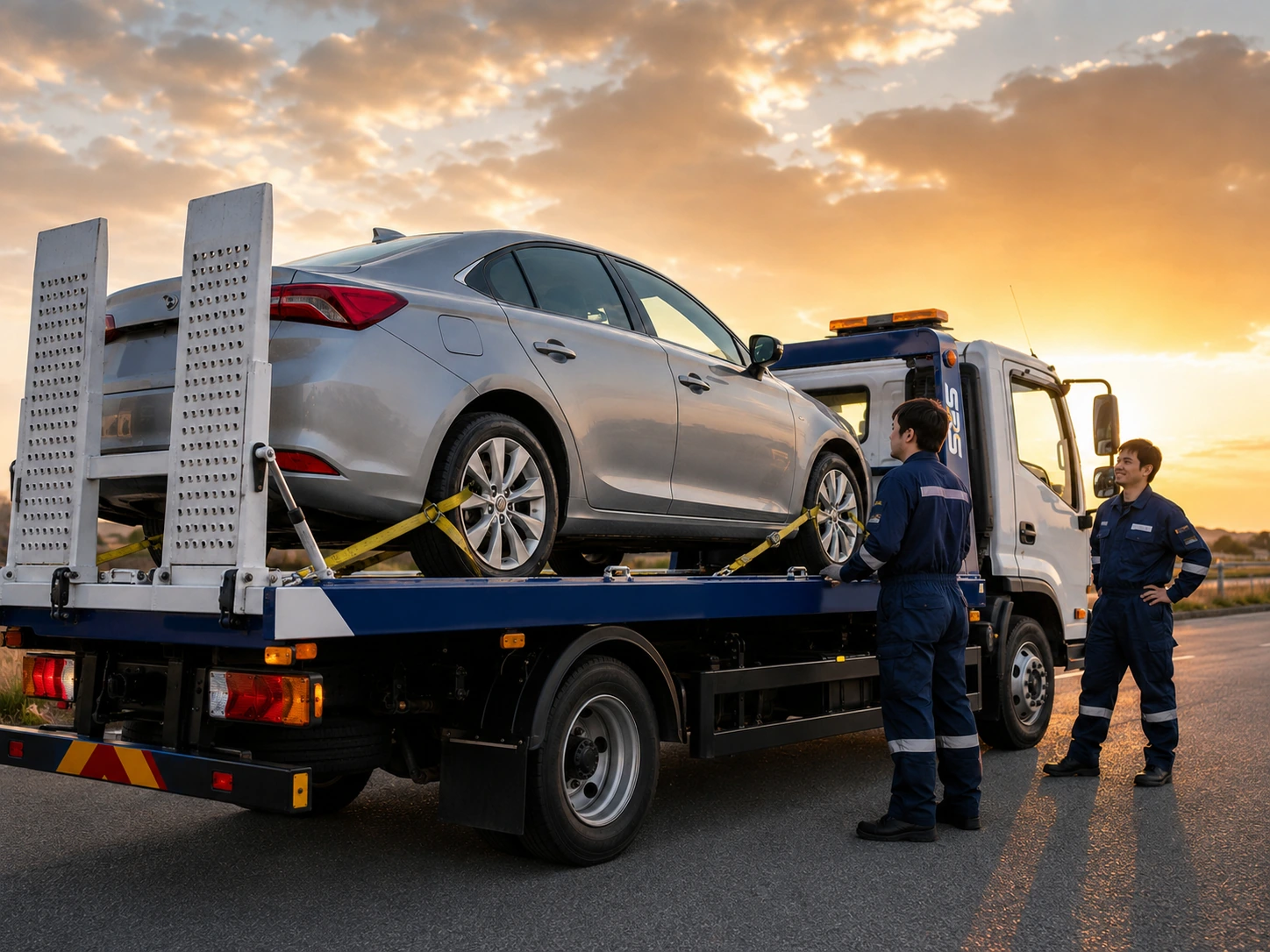 レッカー車への積載・搬送
